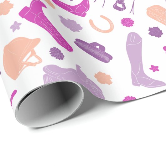 Equestrian Horseback Riding ThMED Patterned Cadeaupapier (Rol Hoek)
