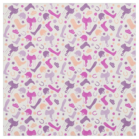 Equestrian Horseback Riding ThMED Patterned Stof (Swatch)