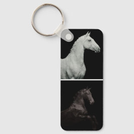 Equestrian Horses 2 Photo Collage Custom Text Sleutelhanger