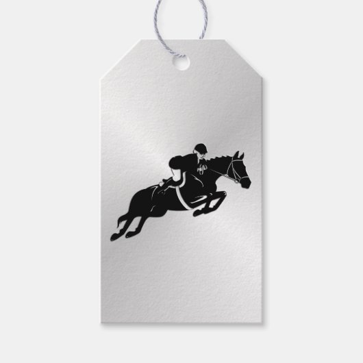 Equestrian Jumper Horse Cadeaulabel (Voorkant)