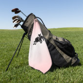 Equestrian Jumper Pink Golfhanddoek (Groen)