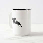 Equestrian Jumper Tweekleurige Koffiemok (Voorkant links)