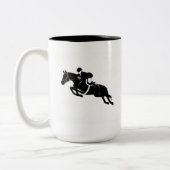 Equestrian Jumper Tweekleurige Koffiemok (Links)