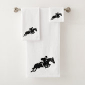 Equestrian Jumper White Bad Handdoek (Insitu)