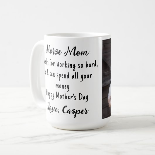 Equestrian Life Custom Foto Paard Lover Koffiemok (Voorkant links)