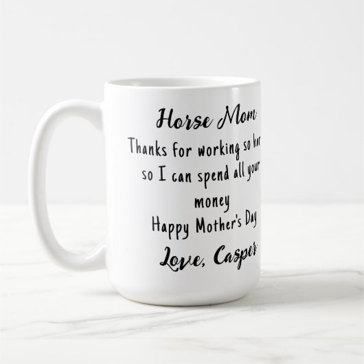 Equestrian Life Custom Foto Paard Lover Koffiemok (Links)