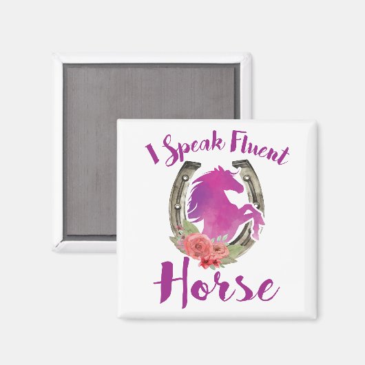 Equestrian Lover Trainer Ik Spreek Vloeiend Paard Magneet (Voorkant / Achterkant)
