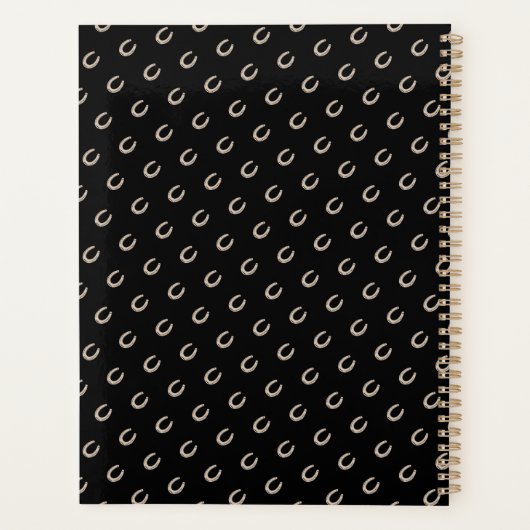 Equestrian Lucky Hoefijzer Cowgirl Zwart Planner (Achterkant)