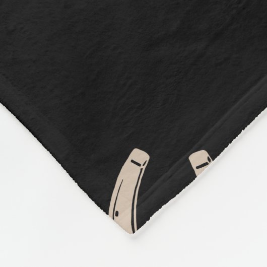 Equestrian Lucky Hoefijzer Pattern Fleece Deken (Hoek)