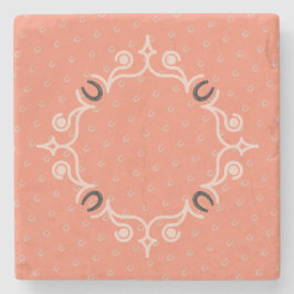 Equestrian Lucky Hoefijzer Pattern Stenen Onderzetter