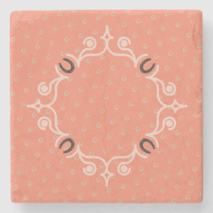 Equestrian Lucky Hoefijzer Pattern Stenen Onderzetter