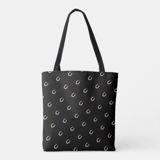 Equestrian Lucky Hoefijzer Pattern Tote Bag (Achterkant)
