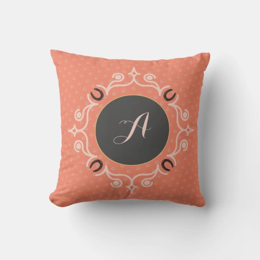 Equestrian Monogram Kussen (Voorkant)