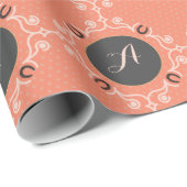 Equestrian Monogram Lucky Hoefijzer Cadeaupapier (Rol Hoek)