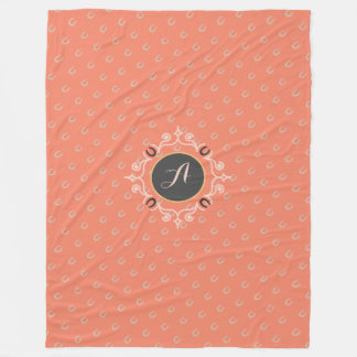 Equestrian Monogram Lucky Hoefijzer Fleece Deken