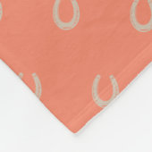 Equestrian Monogram Lucky Hoefijzer Fleece Deken (Hoek)