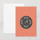Equestrian Monogram Lucky Hoefijzer gepersonalisee Bedankkaart (Voorkant / Achterkant)