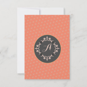 Equestrian Monogram Lucky Hoefijzer gepersonalisee Bedankkaart