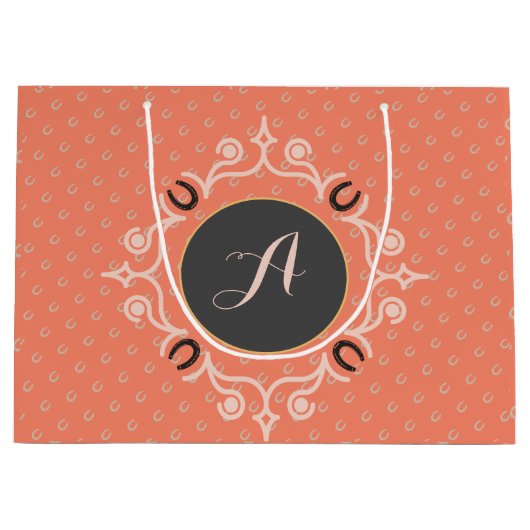 Equestrian Monogram Lucky Hoefijzer Groot Cadeauzakje (Voorkant)