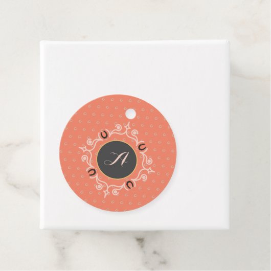 Equestrian Monogram Lucky Hoefijzer Pattern Bedankjes Labels (In situ)