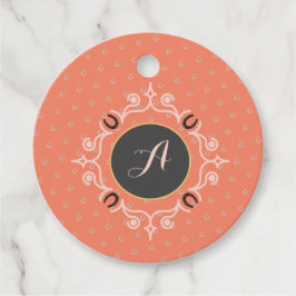 Equestrian Monogram Lucky Hoefijzer Pattern Bedankjes Labels