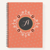 Equestrian Monogram Lucky Hoefijzer Pattern Notitieboek (Voorkant)
