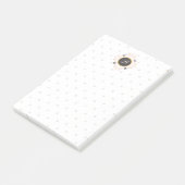 Equestrian Monogram Lucky Hoefijzer Pattern Post-it® Notes (Schuin)