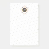 Equestrian Monogram Lucky Hoefijzer Pattern Post-it® Notes (Voorkant)