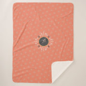 Equestrian Monogram Lucky Hoefijzer Sherpa Deken (Voorkant)