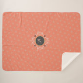 Equestrian Monogram Lucky Hoefijzer Sherpa Deken (Voorkant (horizontaal))