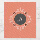 Equestrian Monogram Lucky Hoefijzer Wijn Etiket (Enkel label)
