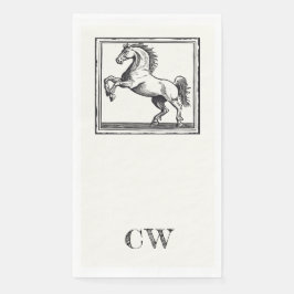 Equestrian Monogram  Paardenbad Servet