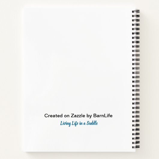 Equestrian Motivation Notebook Notitieboek (Achterkant)