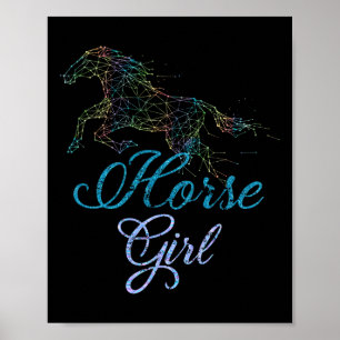 Equestrian Paardrijden Paard Meisjes Vrouwen Gift Poster