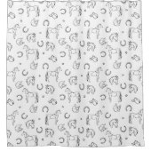 Equestrian Pattern Douchegordijn (Voorkant)