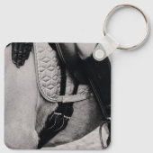 Equestrian Photo heeft mijn paard gepersonaliseerd Sleutelhanger (Achterkant)