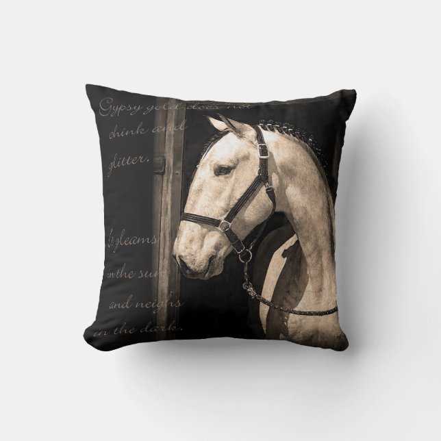 Equestrian Pillow "Gypsy Gold" Kussen (Voorkant)