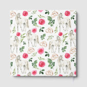 Equestrian Pink Floral Rustic Wedding  Gastenboek (Achterkant)