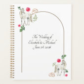 Equestrian Pink Floral Rustic Wedding Planner (Voorkant)