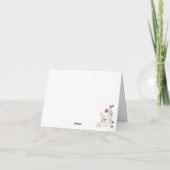 Equestrian Pink Floral Wedding Thank You Card Bedankkaart (Achterkant)