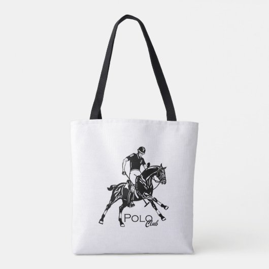 equestrian polo club canvas tas (Achterkant)