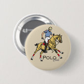 equestrian polo club ronde button 5,7 cm (Voorkant /achterkant)