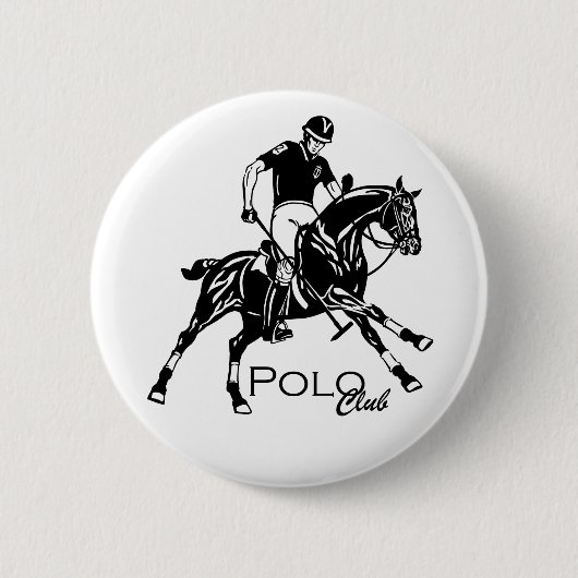 equestrian polo club ronde button 5,7 cm (Voorkant)