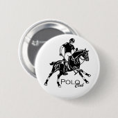 equestrian polo club ronde button 5,7 cm (Voorkant /achterkant)