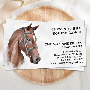 Equestrian Professional Personalized Equine Horse Visitekaartje