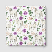 Equestrian Purple Floral Rustic Wedding  Gastenboek (Achterkant)