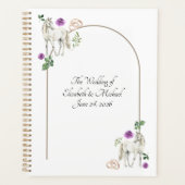 Equestrian Purple Floral Rustic Wedding Planner (Voorkant)