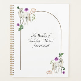 Equestrian Purple Floral Wedding Planner