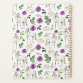 Equestrian Purple Floral Wedding Planner (Achterkant)