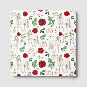 Equestrian Red Floral Wedding Guest Book Gastenboek (Achterkant)